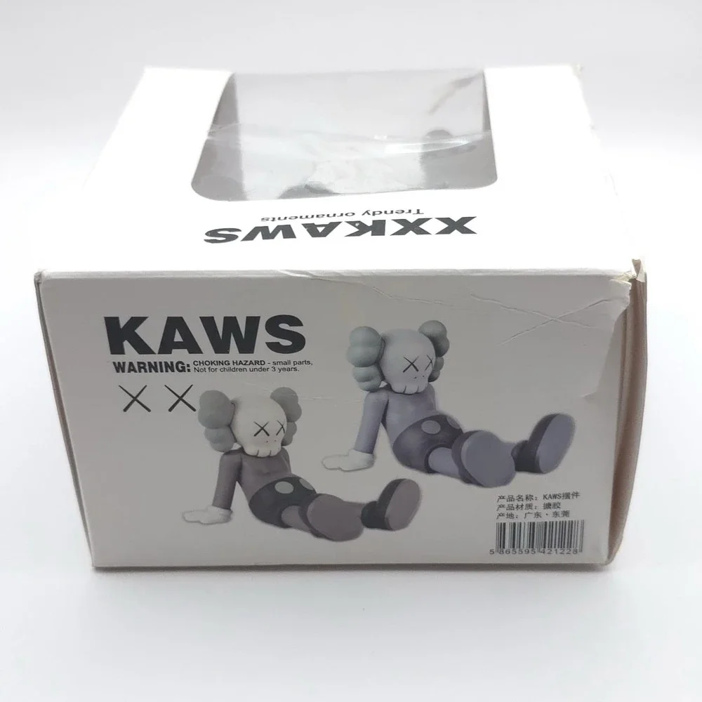XXKAWS Trendy Ornaments Figure Art Gray New Open Box XX‎ KAWS